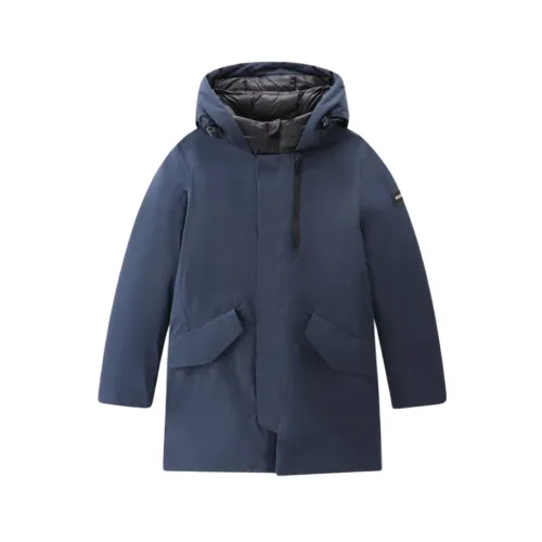 Woolrich , Winter Jacket, Long Parka Model Dudvet ,Blue male, Sizes: