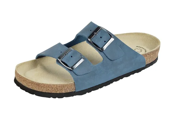 Wörishofer Weeger Organic Orthotic Slide Sandals - Blue