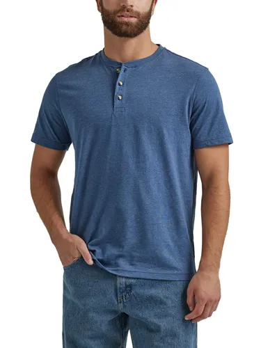 Wrangler Authentics Men's Short Sleeve Henley Tee Shirt