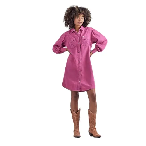 Wrangler Barbie Western Shirt Dress - Dreamy Pink