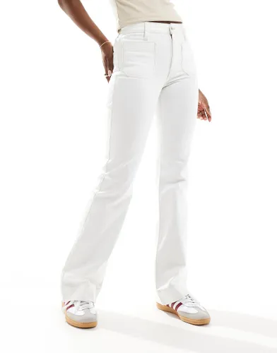 Wrangler flare jeans in white