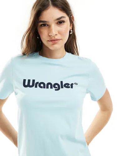 Wrangler front logo t-shirt in light blue