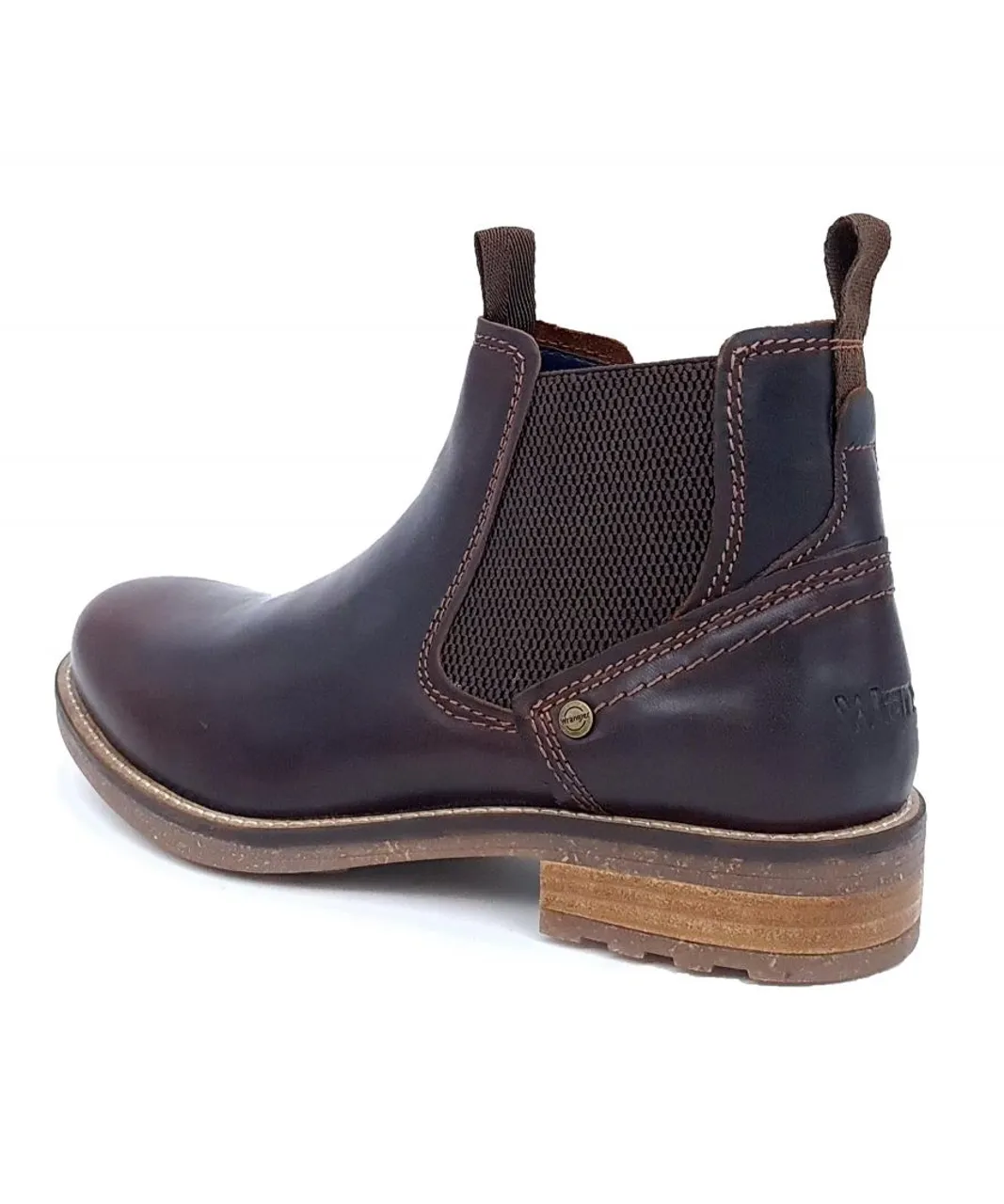 Wrangler Hill Chelsea Leather Bordo Mens Boots