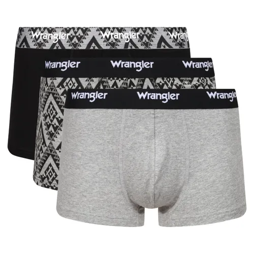 WRANGLER Men's Boxer Shorts in Black/Pattern/Grey | Soft