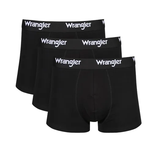WRANGLER Men's Boxer Shorts in Black | Soft Touch Organic