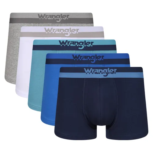 WRANGLER Men's Boxer Shorts in Blues/Navy/White/Grey| Soft