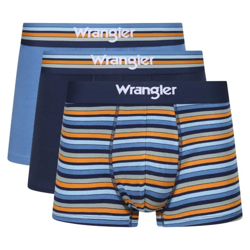WRANGLER Men's Boxer Shorts in Navy/Stripe/Blue | Soft