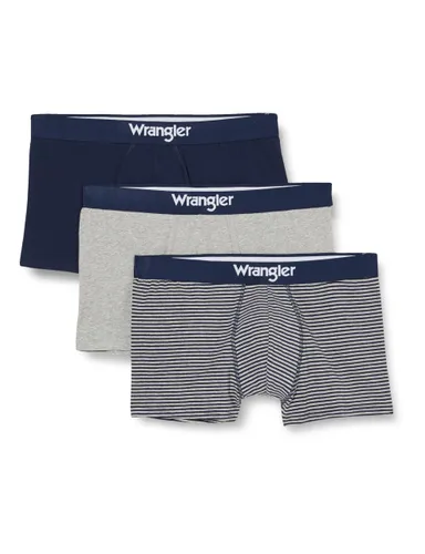 WRANGLER Men's Boxer Shorts in Navy/Stripe/Grey | Soft