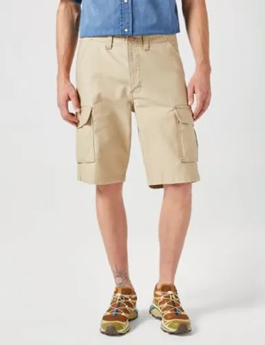 Wrangler Mens Cotton Rich Cargo Shorts - 32 - Stone, Stone