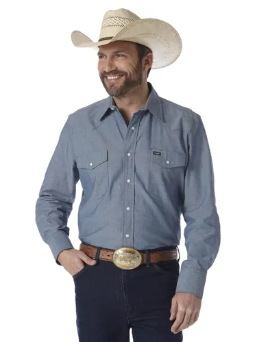 Wrangler Men's Cowboy Cut Western Long Sleeve Snap Work