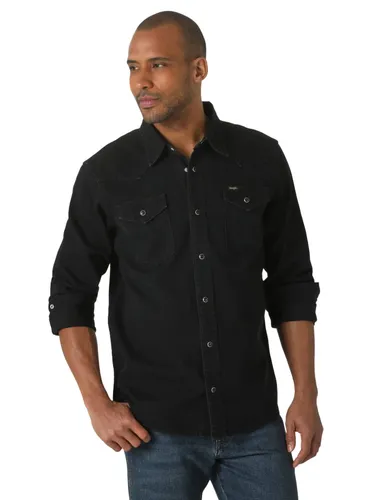 Wrangler Men's Iconic Regular Fit Snap Shirt Button