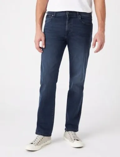 Wrangler Mens Texas Slim Fit 5 Pocket Jeans - 3034 - Blue Denim, Blue Denim