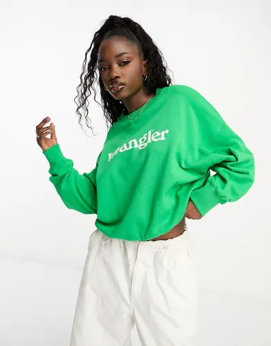 Wrangler relaxed fit sweatshirt with chest logo in green