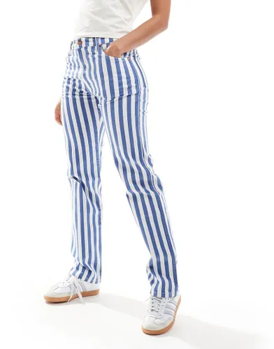 Wrangler sunset stripe straight fit jeans in blue