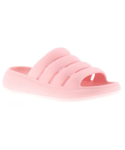 Wynsors Womens Flat Jelly Sandals Smooth Slip On pink