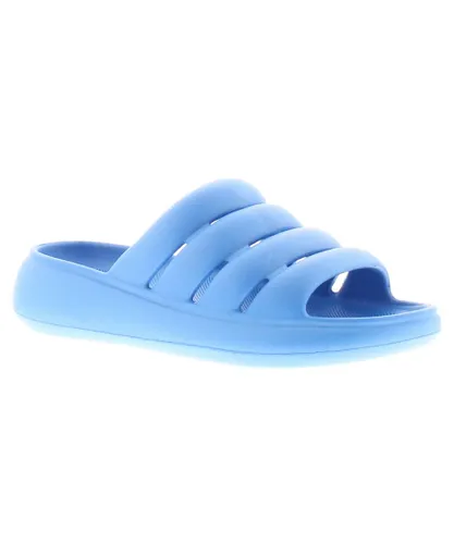 Wynsors Womens Mule Jelly Sandals Smooth Slip On blue