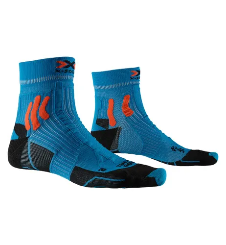 X-Socks Men Trail Run Energy Socks - Teal Blue/Sunset Orange