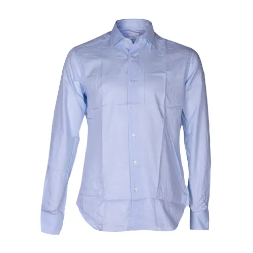 Xacus , Tailored Oxford Cotton Shirt Made in Italy ,Blue male, Sizes: