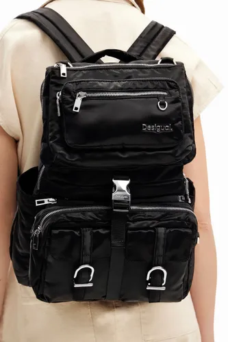 XL plain detachable backpack - BLACK - U