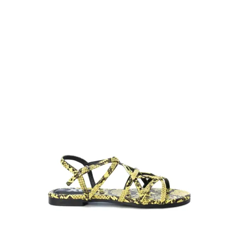 Xti , Womens Ankle Strap Sandals ,Yellow female, Sizes: