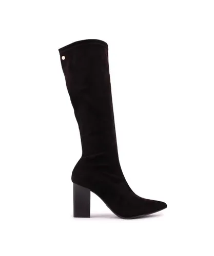 Xti Womens Zip Boots - Black Microfibre