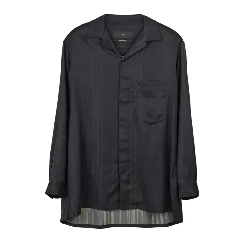 Y-3 , 3S Shirt in Camicia Style ,Black male, Sizes: