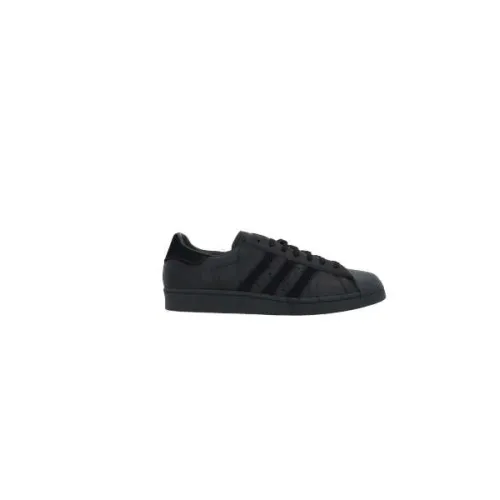 Y-3 , Black Leather Low-Top Sneakers with 3-Stripes Detail ,Black male, Sizes: