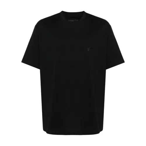 Y-3 , Black Logo Print T-shirts and Polos ,Black male, Sizes: