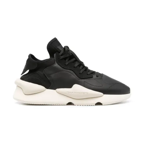Y-3 , Black Low-Top Sneakers with Y-3 Print ,Black male, Sizes: