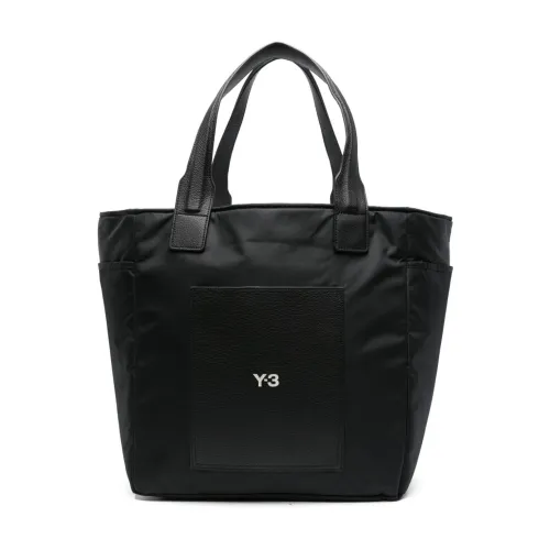 Y-3 , Black Polyamide Bag with Debossed Logo ,Black male, Sizes: ONE SIZE