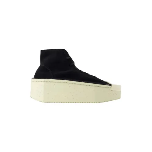 Y-3 , Calfskin and Suede Sneakers ,Black female, Sizes:
