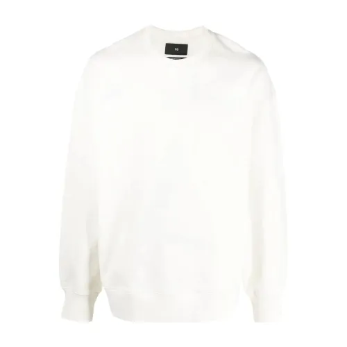 Y-3 , Cotton Crew Neck Sweatshirt ,White male, Sizes: