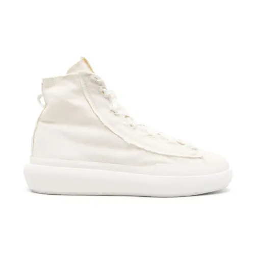 Y-3 , Distressed High-Top Sneakers ,White female, Sizes: