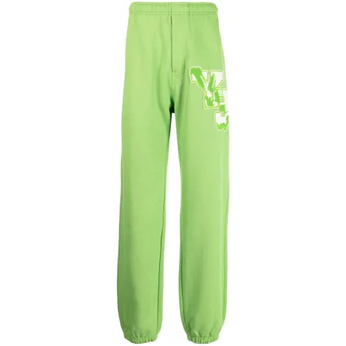 Y-3 , GFX FT Logo-Patch Track Pants ,Green male, Sizes: