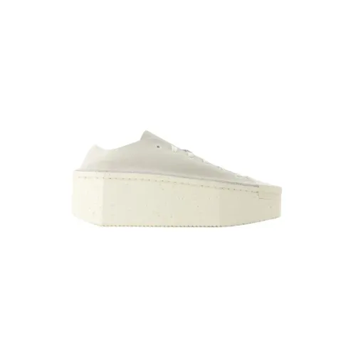 Y-3 , Grained Calfskin Leather Sneakers ,Beige female, Sizes: