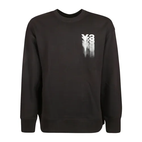 Y-3 , Graphic Crewneck Sweatshirt ,Black male, Sizes: