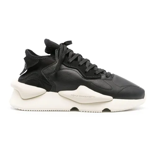 Y-3 , Kaiwa chunky leather sneakers ,Black female, Sizes: