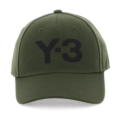 Y-3 , Logo Embroidered Baseball Cap ,Green male, Sizes: ONE