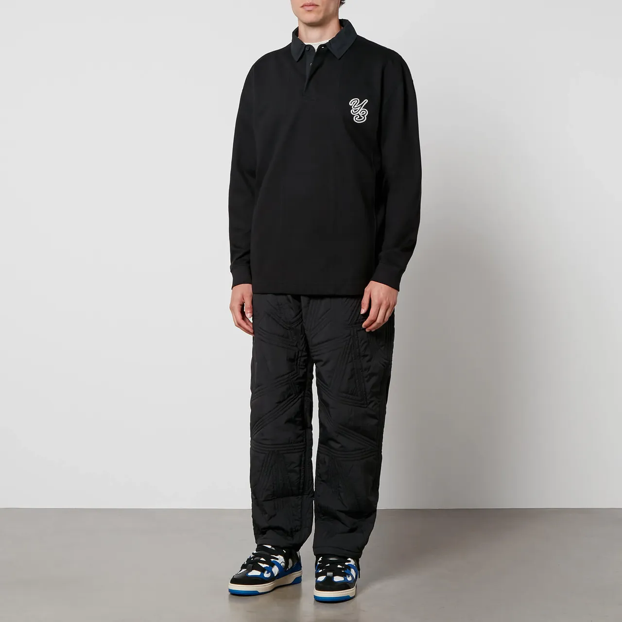 Y-3 Logo-Embroidered Loopback Cotton Rugby Shirt