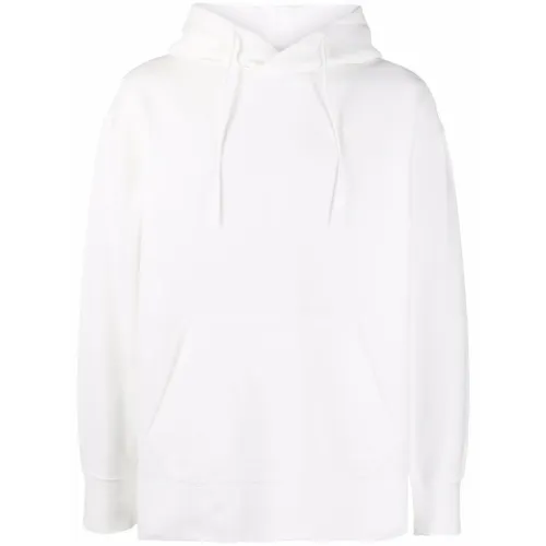 Y-3 , Logo Hoodie with Long Sleeves ,White male, Sizes: