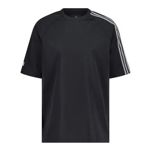Y-3 , Logo Striped T-Shirt ,Black male, Sizes: