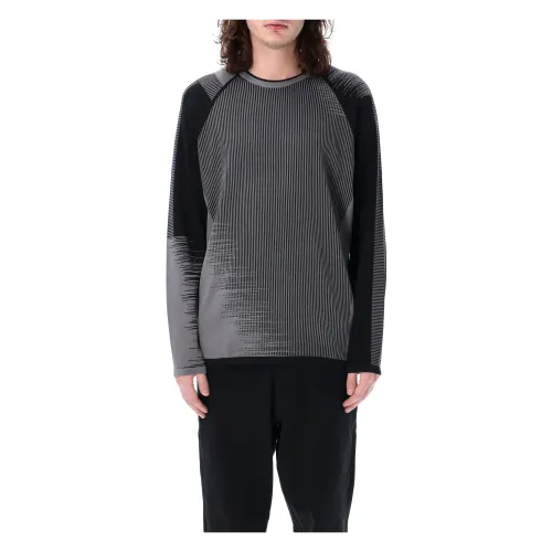 Y-3 , Mens Clothing Knitwear Grey Black Ss24 ,Multicolor male, Sizes: