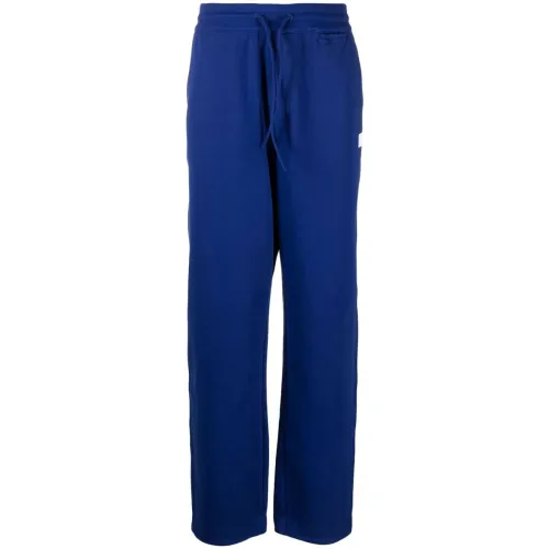 Y-3 , Minimalist Logo Patch Track Pants ,Blue male, Sizes: