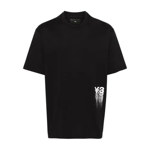 Y-3 , Modern Graphic Tee ,Black male, Sizes: