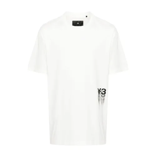Y-3 , Modern Graphic Tee ,White male, Sizes: