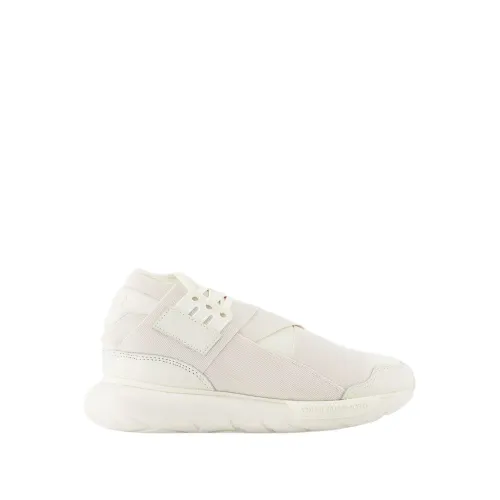 Y-3 , Off-White Leather Qasa Sneakers ,White female, Sizes: