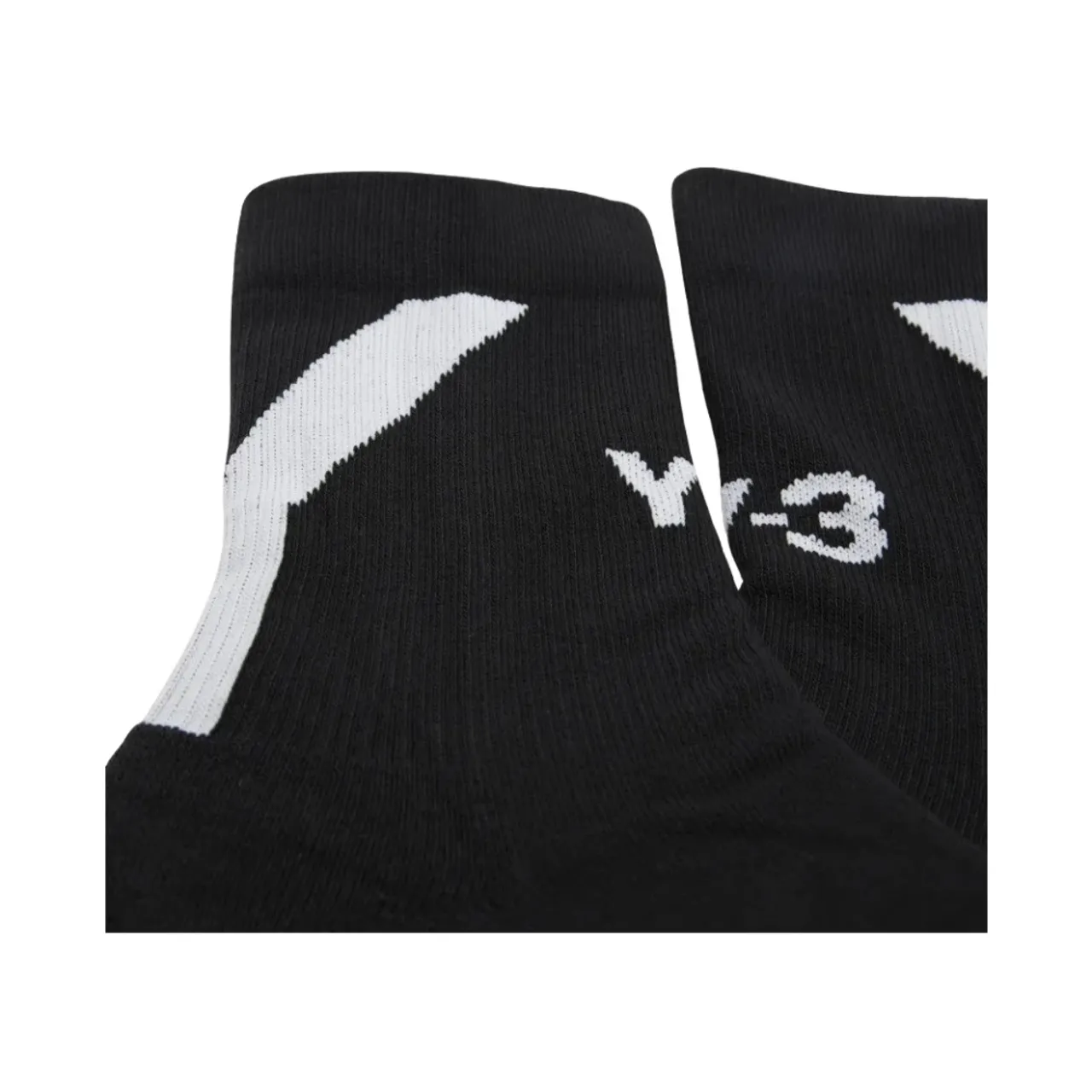 Y-3 , Plush Logo Cotton Blend Socks ,Black male, Sizes: