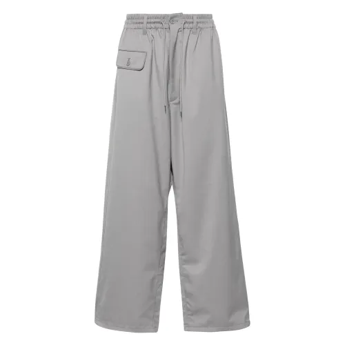Y-3 , Rew Wo wide-leg trousers ,Gray male, Sizes: