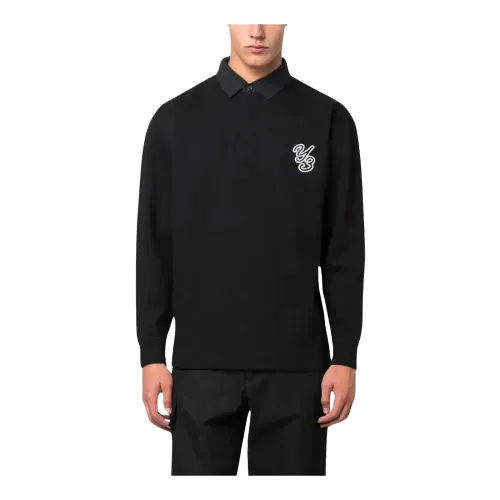 Y-3 , Rugby LS Shirt ,Black male, Sizes: