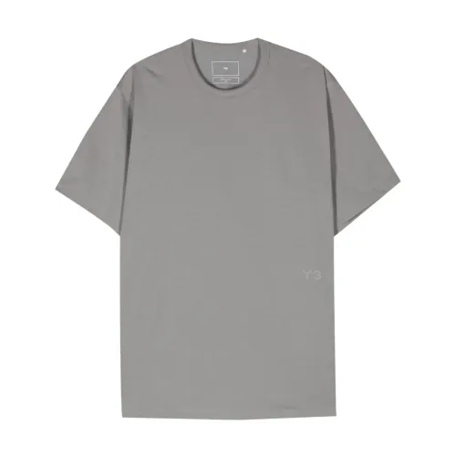 Y-3 , Short Sleeve Tee ,Gray male, Sizes: